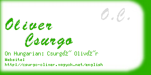 oliver csurgo business card